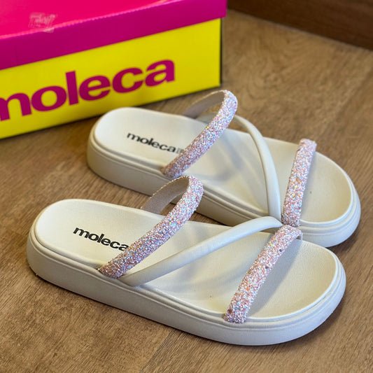 Sandalia Papete Moleca Strass